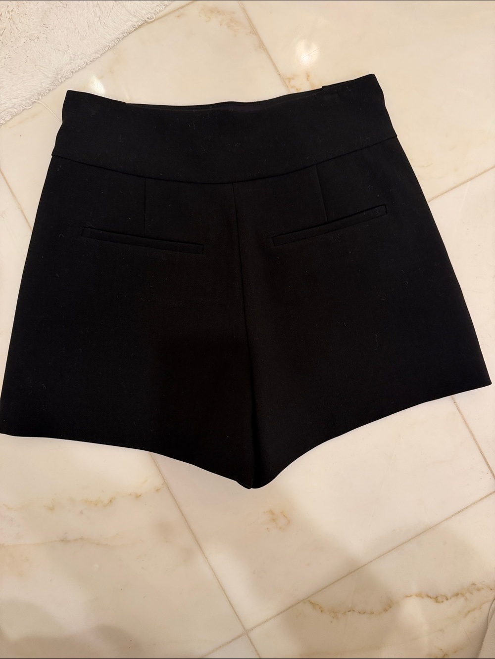 Alice + Olivia Black High-Waist Sailor Shorts with Gold Buttons - Picture 3 of 3